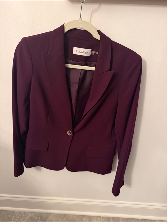 Calvin Klein Jackets & Blazers - Calvin Klein Plum Purple Blazer Size 10P EUC
